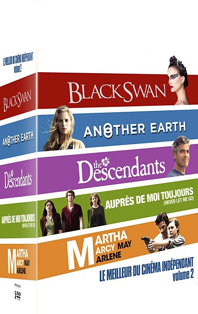 dvd black swan - another earth - the descendants - auprès de moi toujours - martha marcy may marlene - coffret
