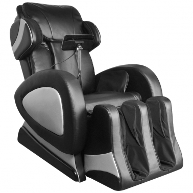 fauteuil massant inclinable en cuir noir