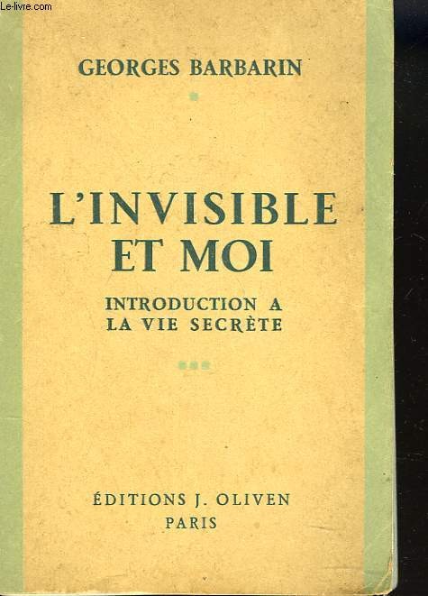 livre l'invisible et moi