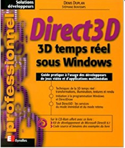 livre direct 3D 3d temps réel sous windows