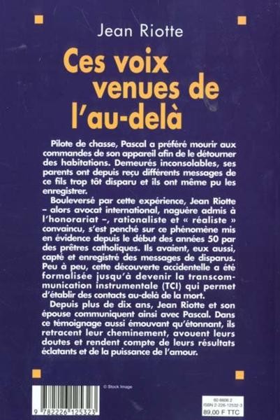 livre ces voix venues de l'au-delà
