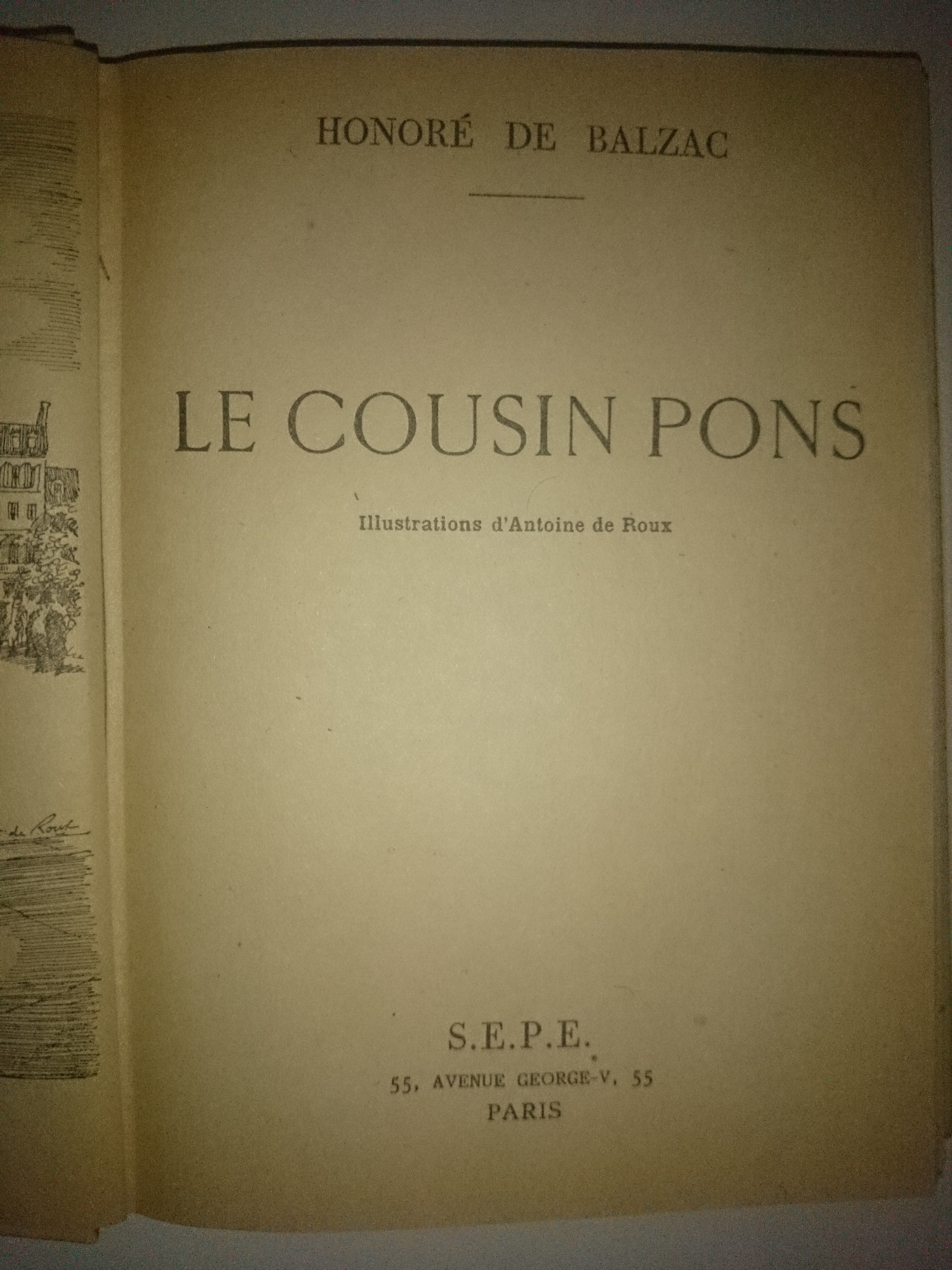 livre le cousin pons
