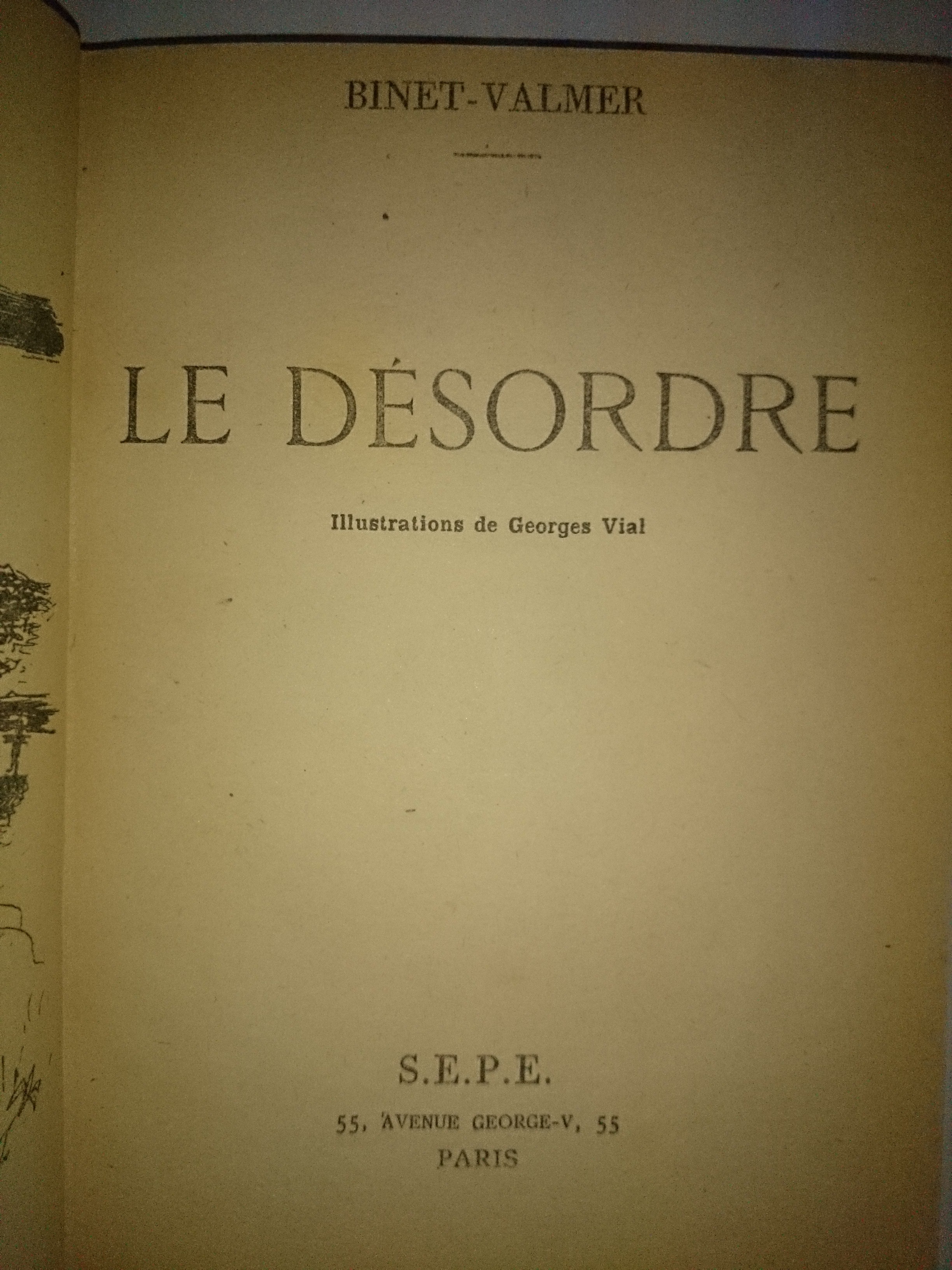 livre le désordre