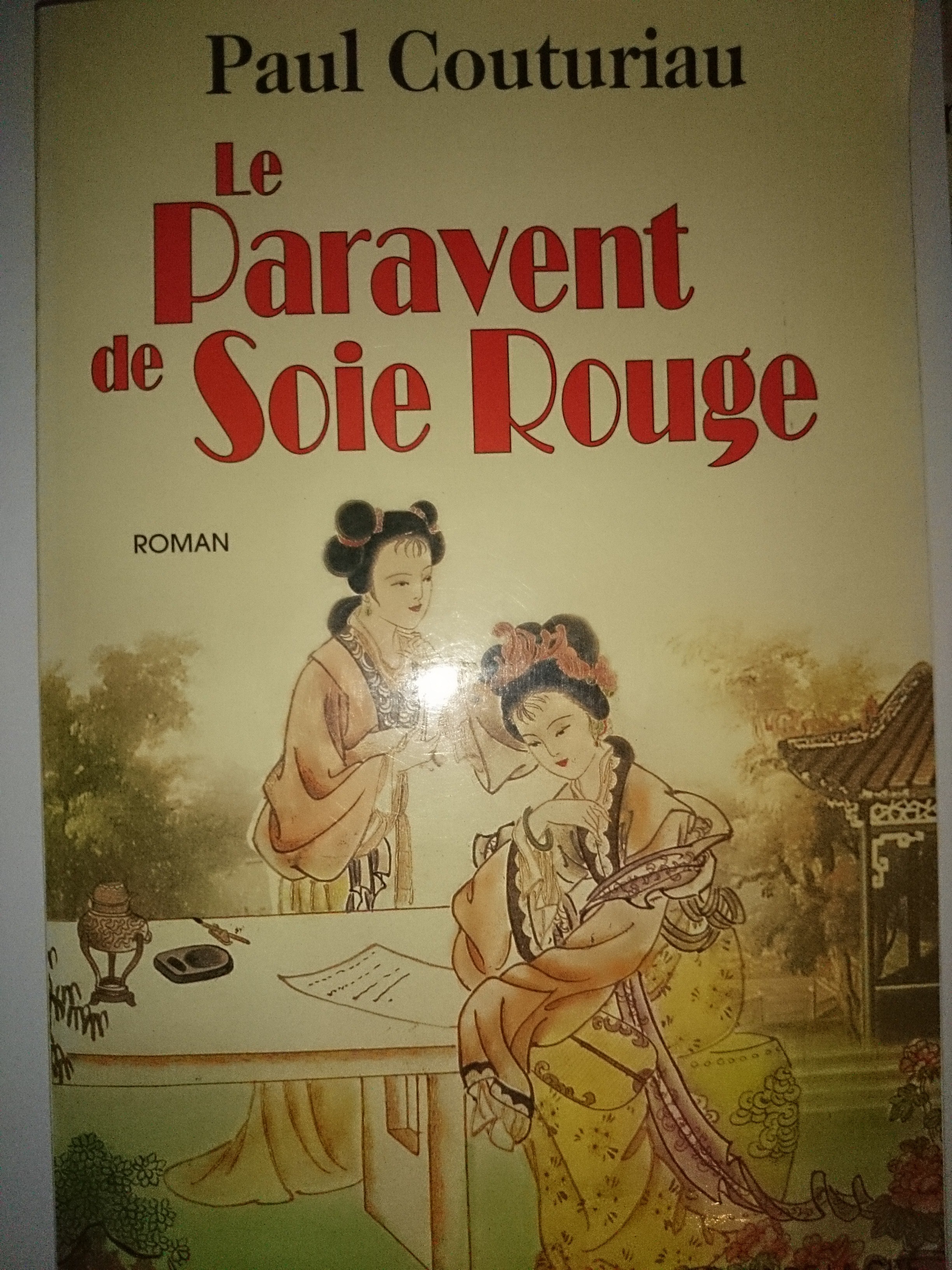livre le paravent de soie rouge