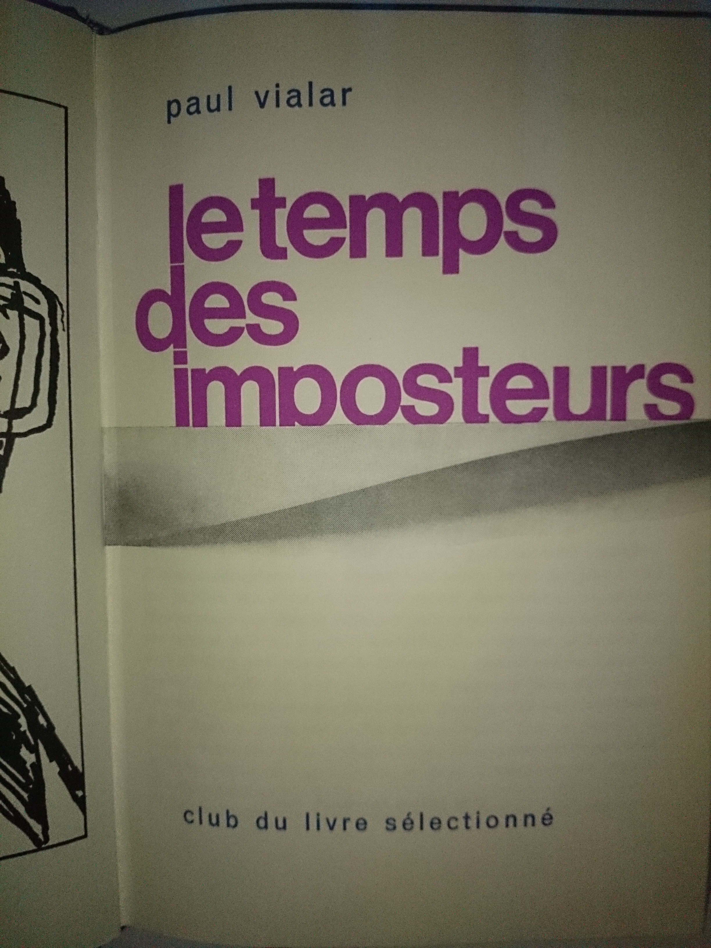 livre le temps des imposteurs