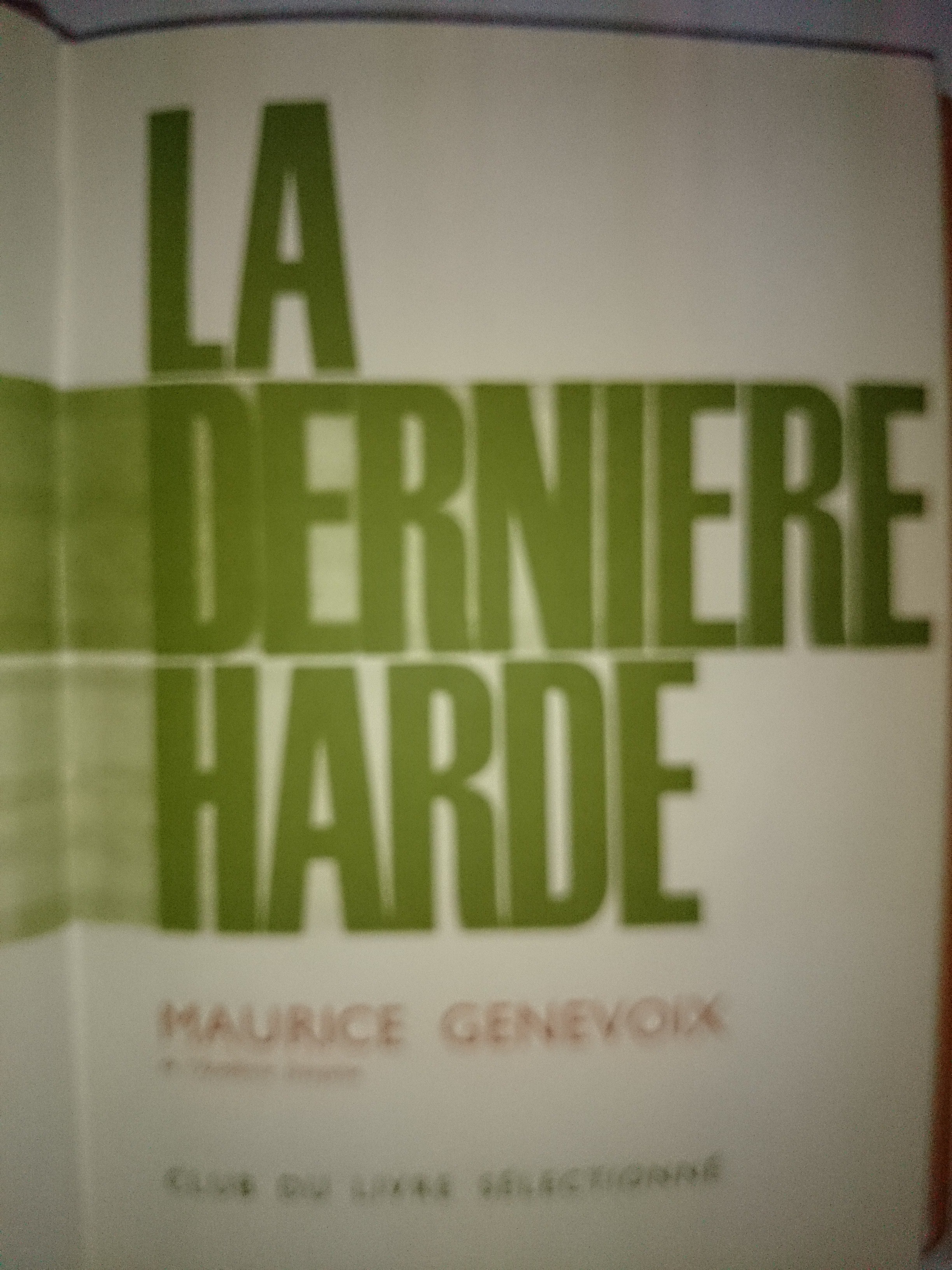 livre la dernière harde