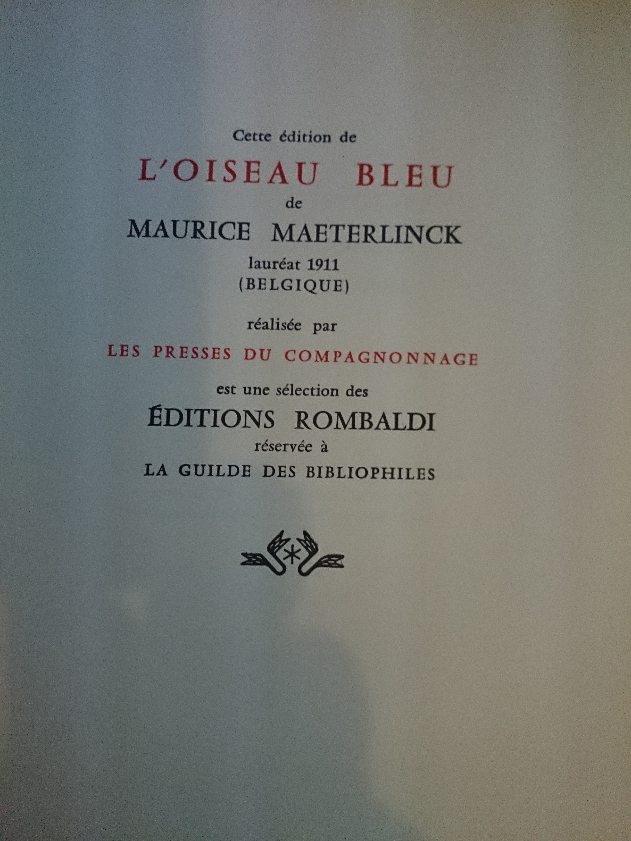 livre l'oiseau bleu