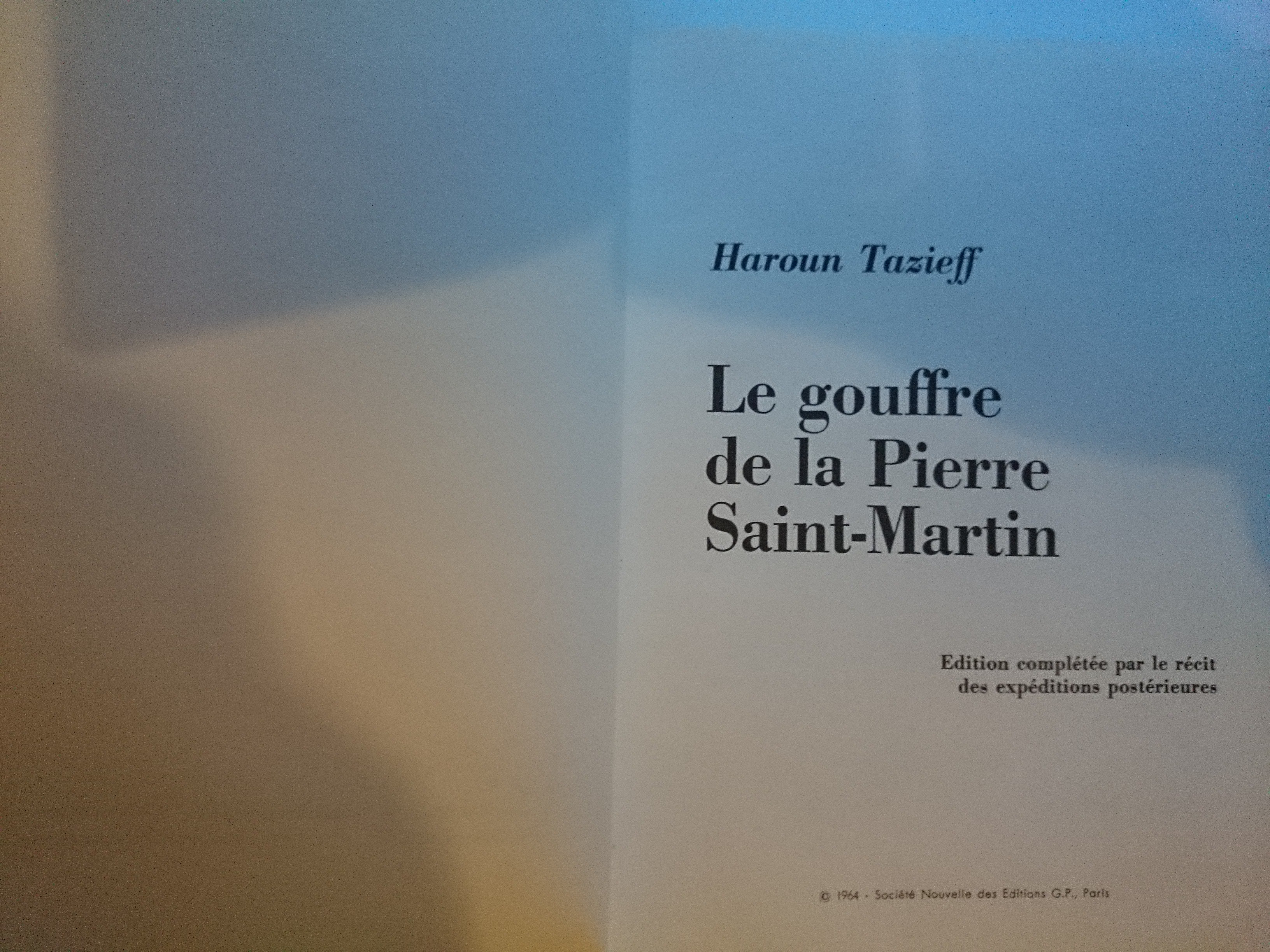 livre le gouffre de la pierre saint-martin