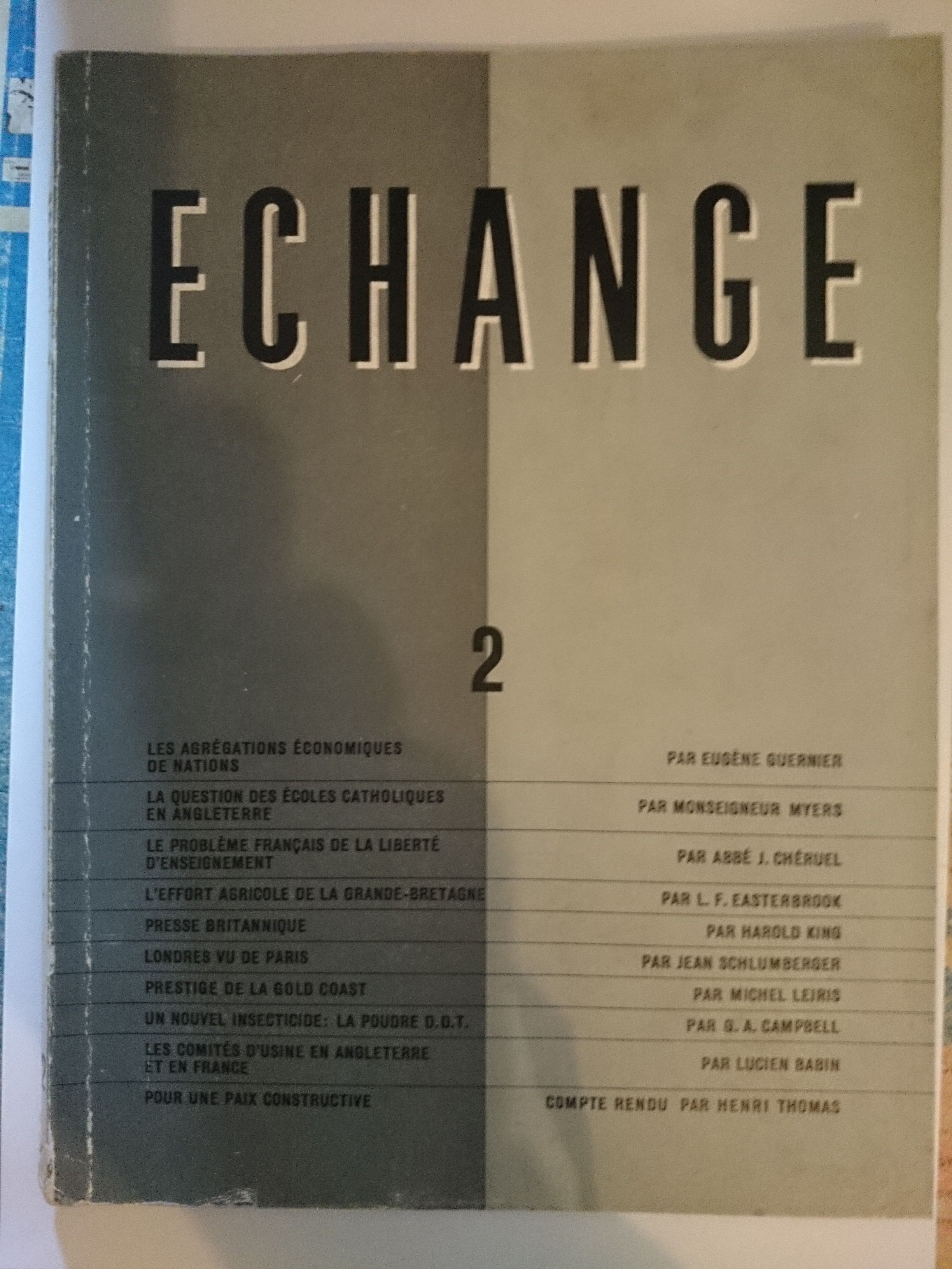 Photo 2 — livre échange 1945 à 1946