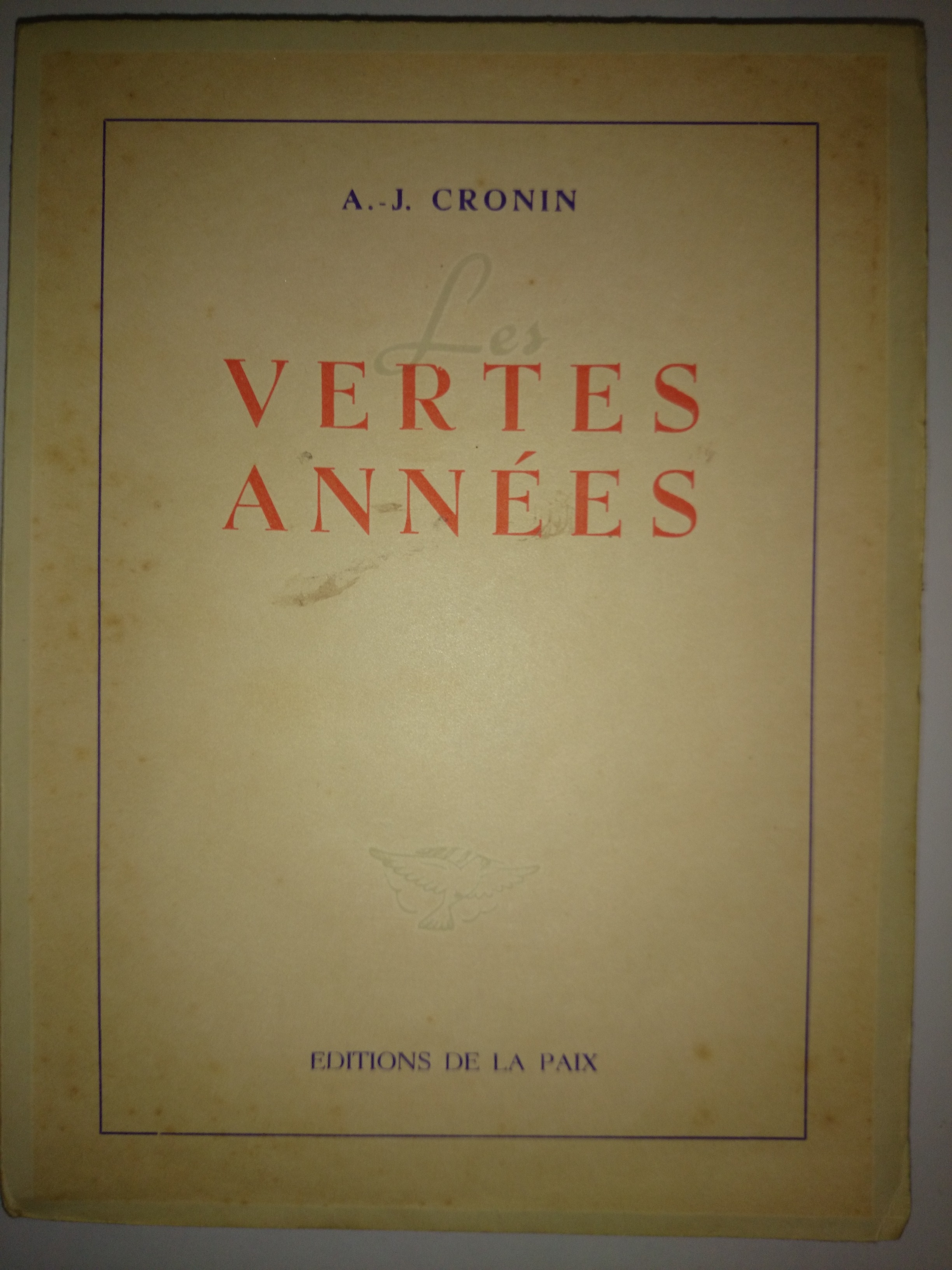 livre les vertes années